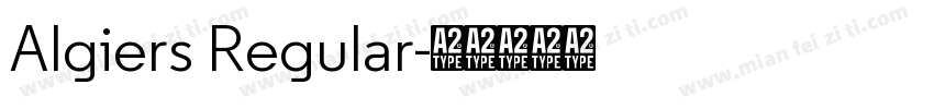 Algiers Regular字体转换